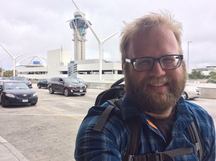 at LAX returning from my cirumnavigation trip in June of 2015