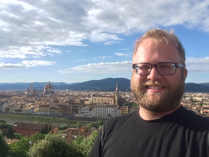 having just finished reading <cite>Brunelleschi’s Dome</cite> at the Piazzale Michelangelo overlooking Florence in May of 2015