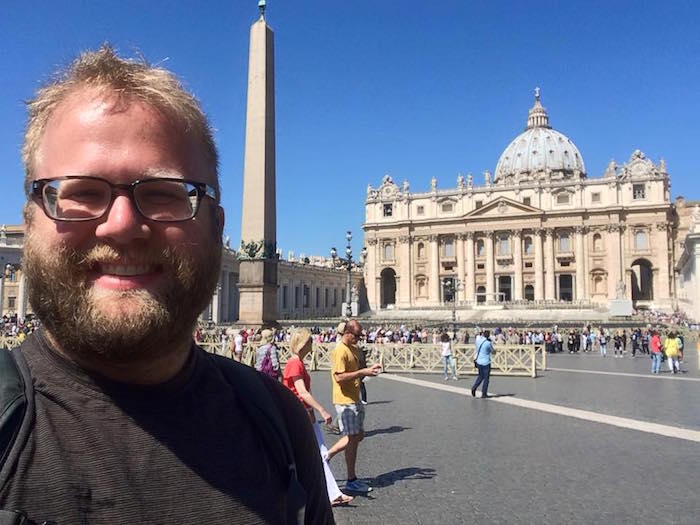 at Piazza San Pietro in Vatican City in May of 2015